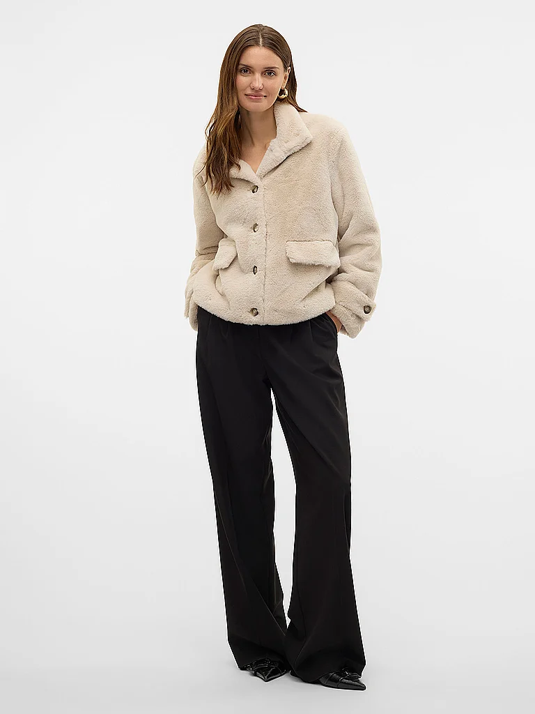 Vêtements Vero Moda VMSONJAEVA SHORT FAUX FUR JACKET GA BOO pour Accessoires - vue 2